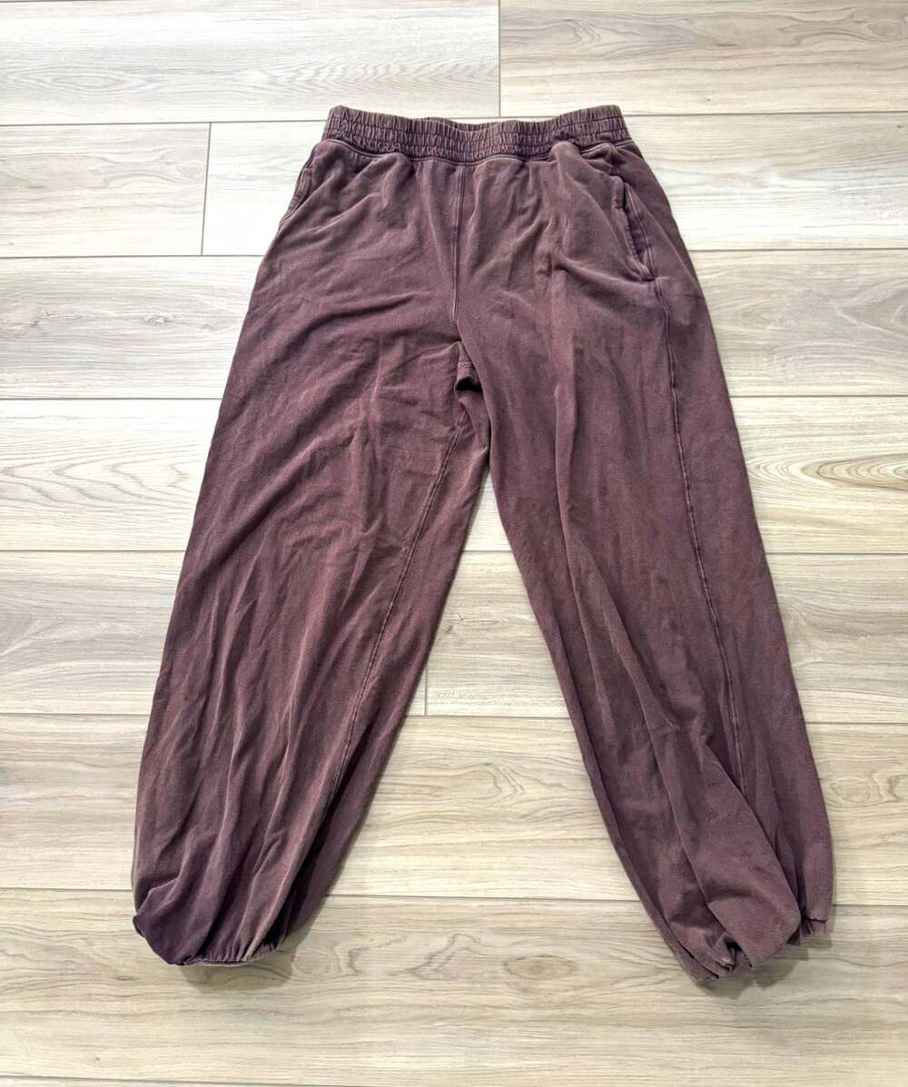 FP Movement by Free People Balloon Jogger Sweatpants Womens Medium Brown Cuffed
